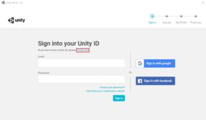 Unityアカウント登録_1
