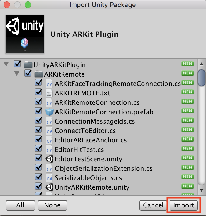 ARKitインポート決定