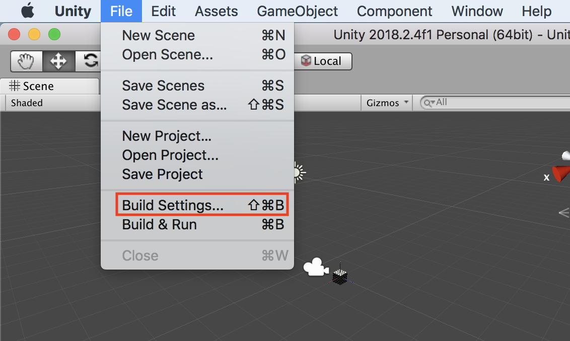 ビルド設定選択