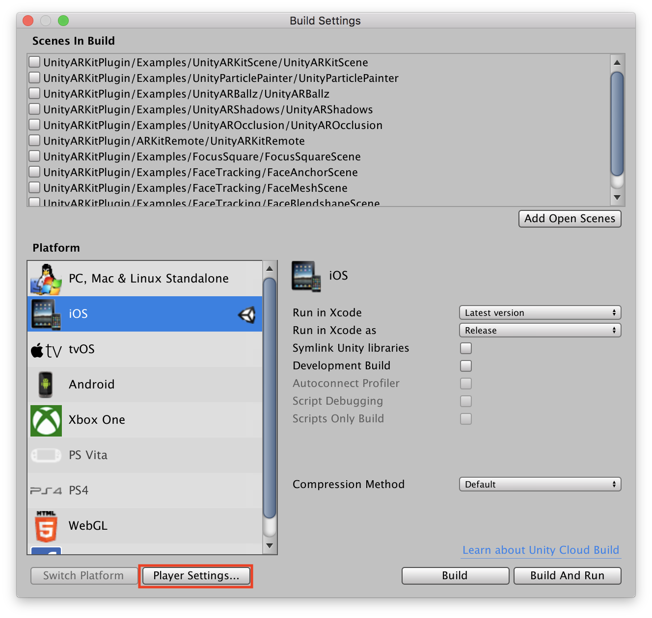 プレイヤー設定