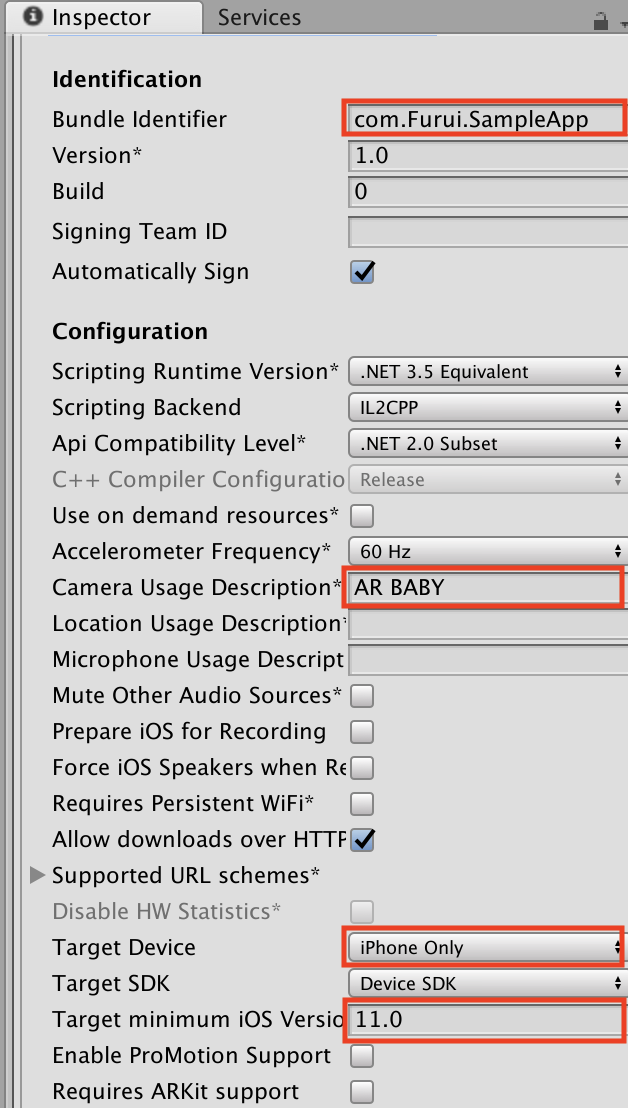 プレイヤー詳細設定