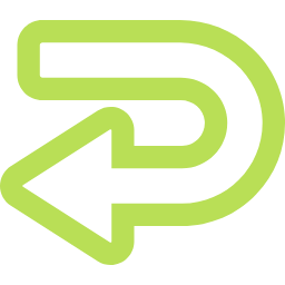 ターン・バックするの矢印アイコン素材 3