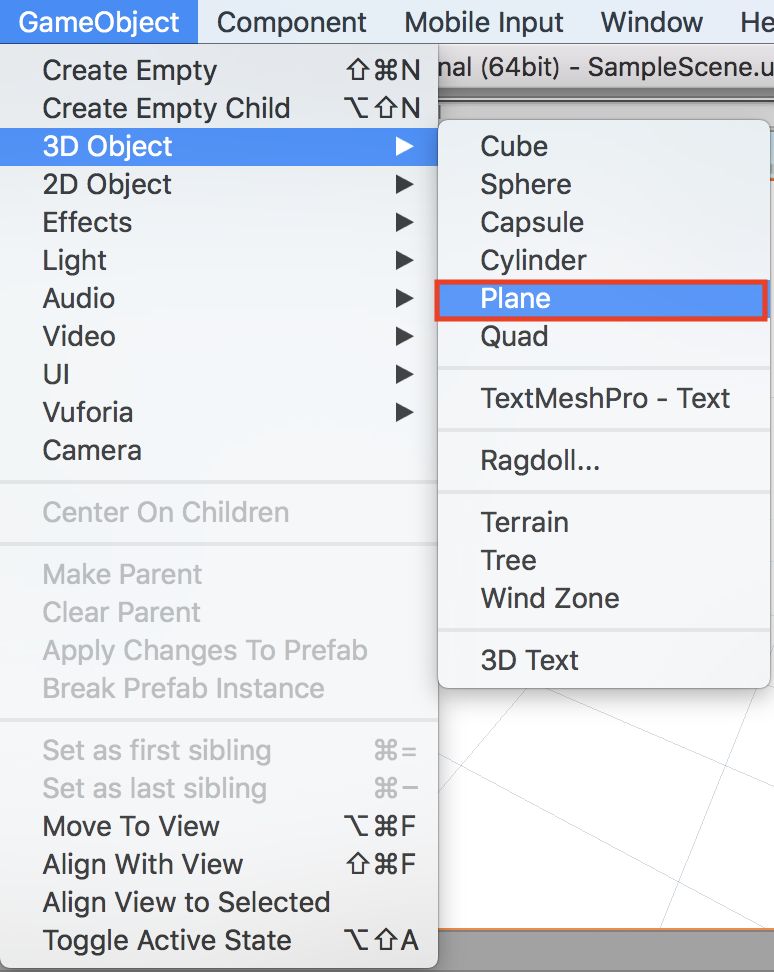 Plane作成Forユニティちゃん
