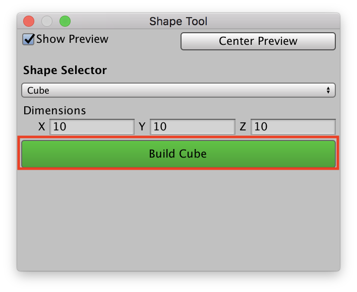 ShapeToolウィンドウ