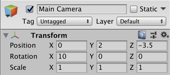 カメラ位置設定