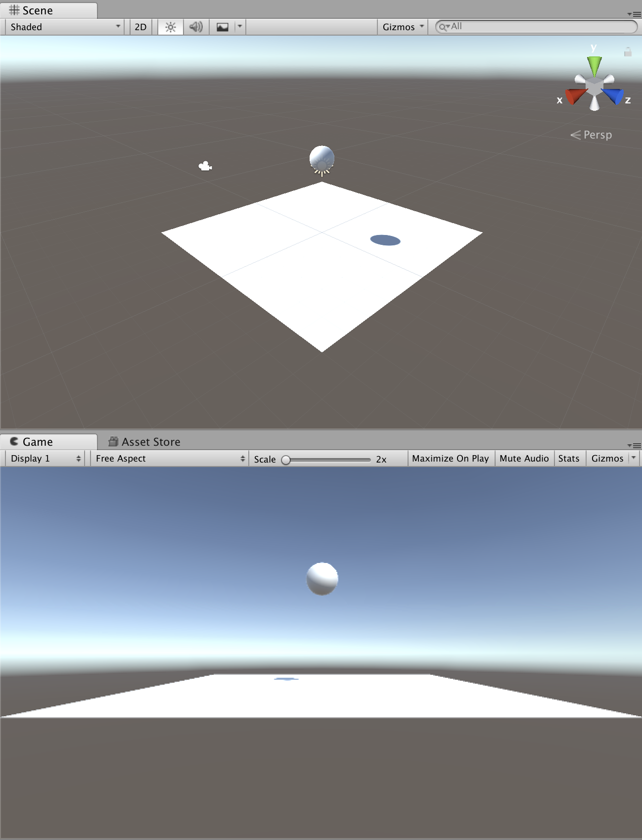 床・球位置関係