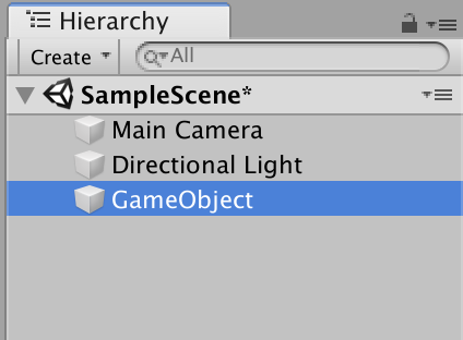 ゲームオブジェクト作成確認