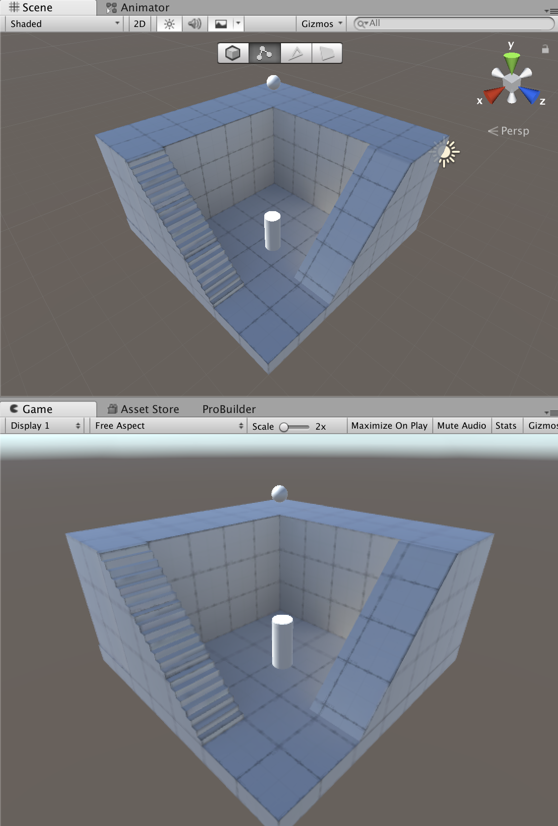 ゴールとエージェントの位置関係