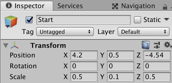 スタート地点オブジェクト