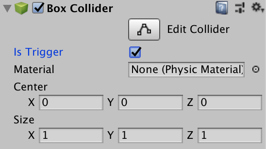 トリガーにチェック