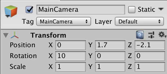 メインカメラ位置調節