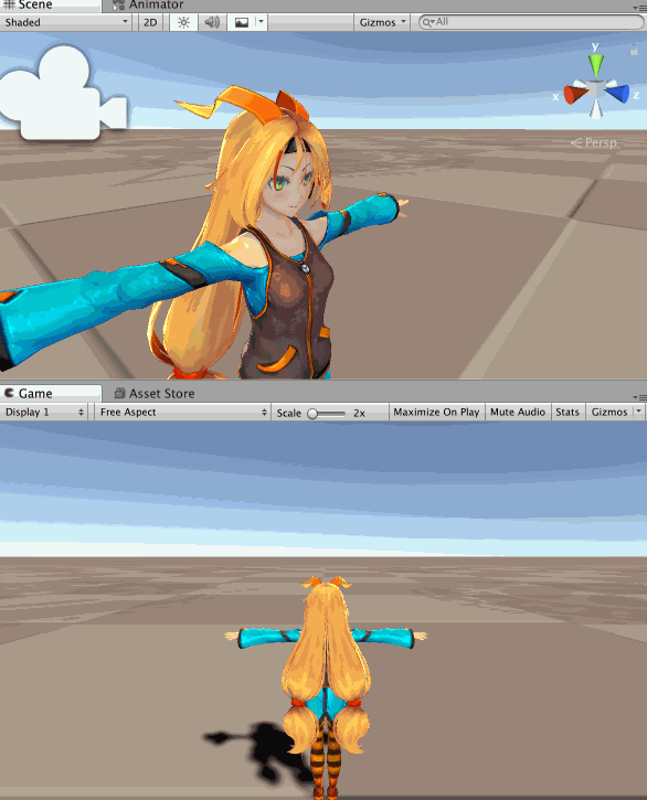 ユニティちゃん動き確認