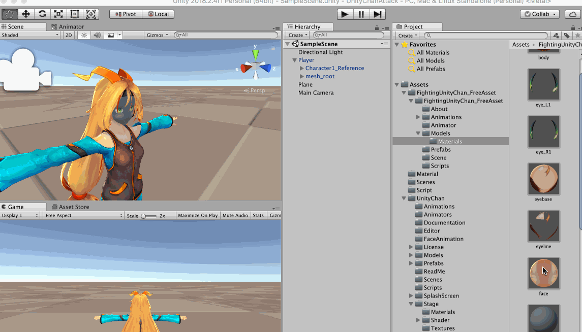 ユニティちゃん顔取り付け