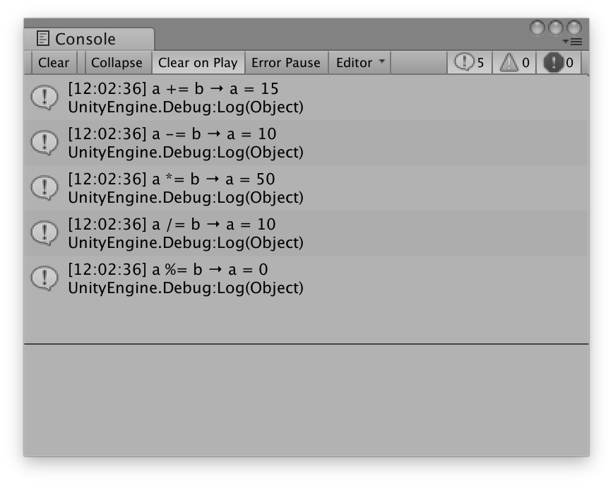 代入演算子実行結果