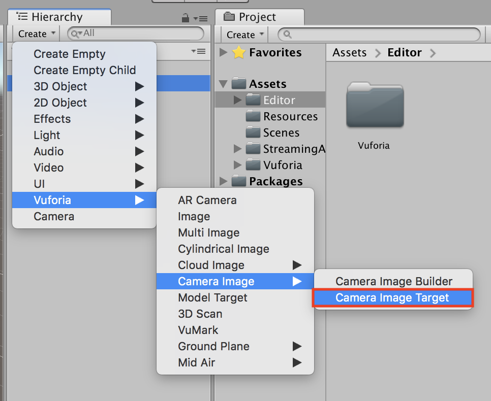カメラターゲット作成
