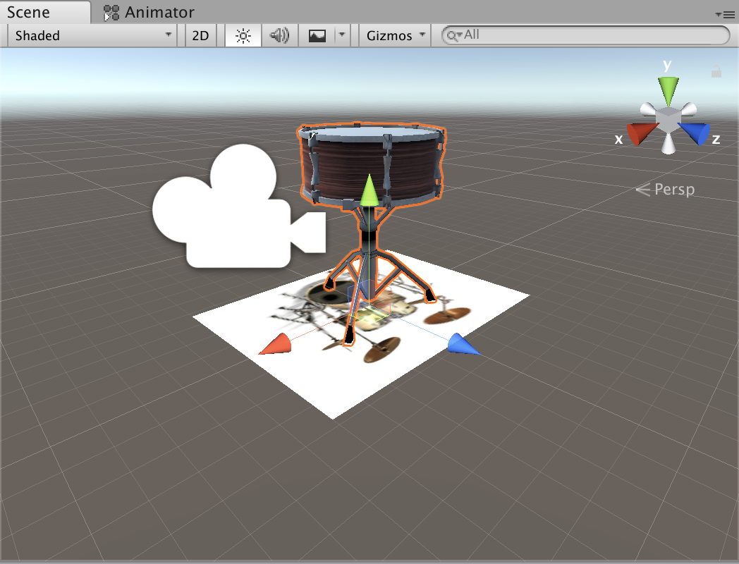 スネア位置変更後のシーンビュー