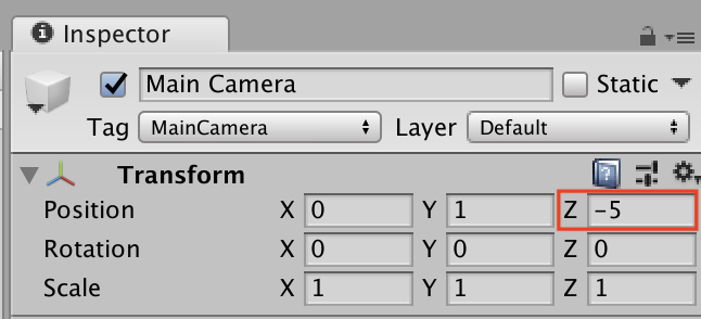 メインカメラZ=-5