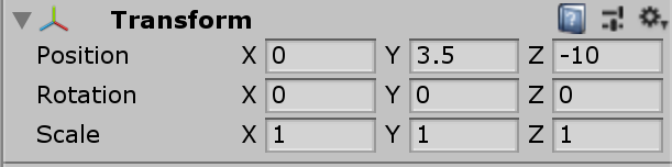下準備_MainCamera_Transform