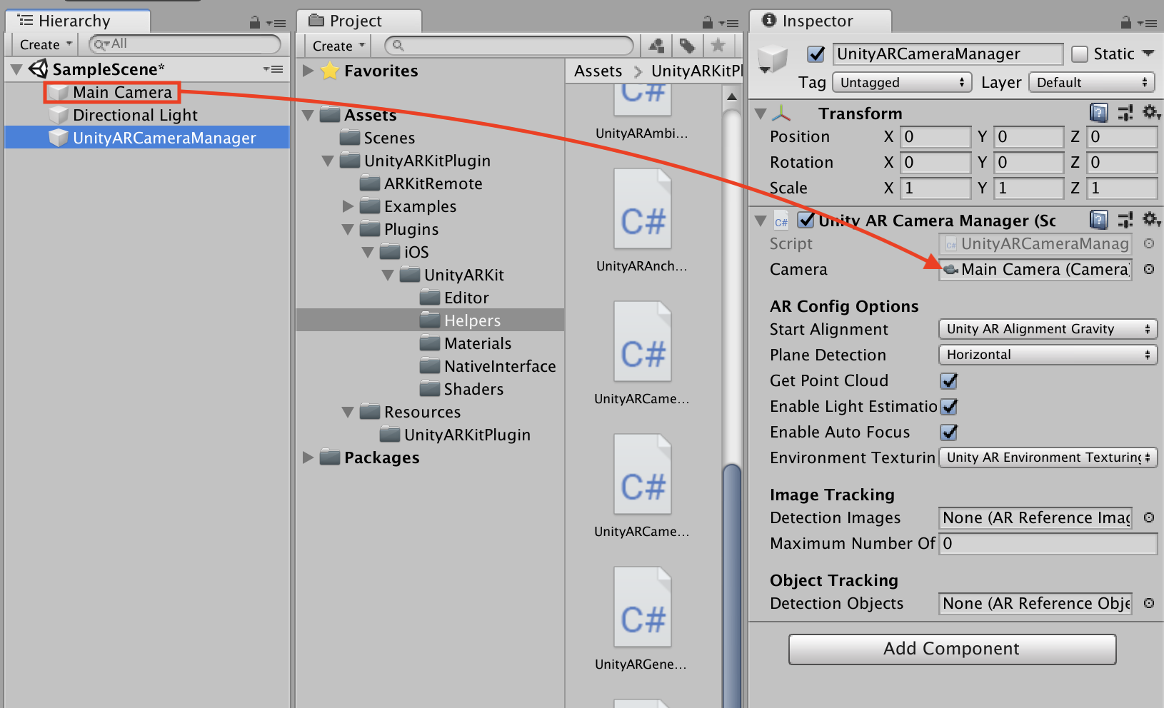 MainCameraアタッチ