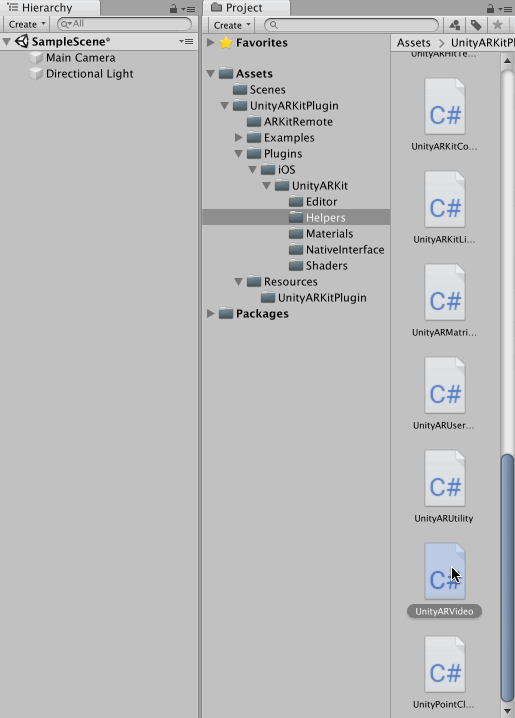 UnityARVideoアタッチ