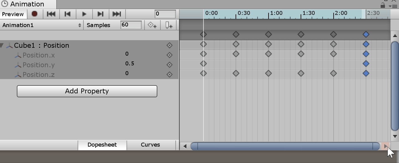 アニメーションビュー_フレーム延長