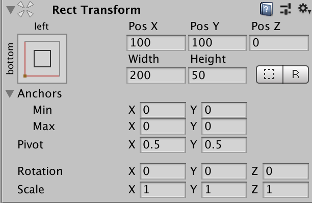 アンカー左下XY=100