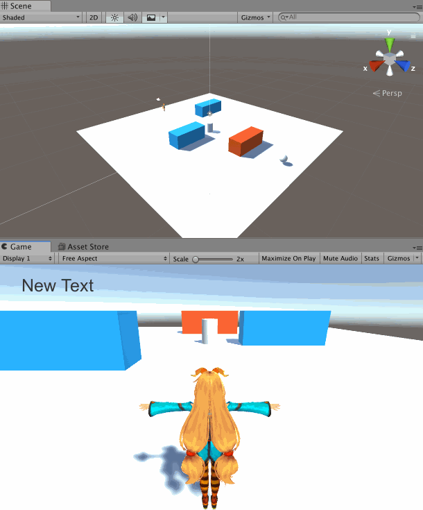 Enemyと接触してゲームオーバー