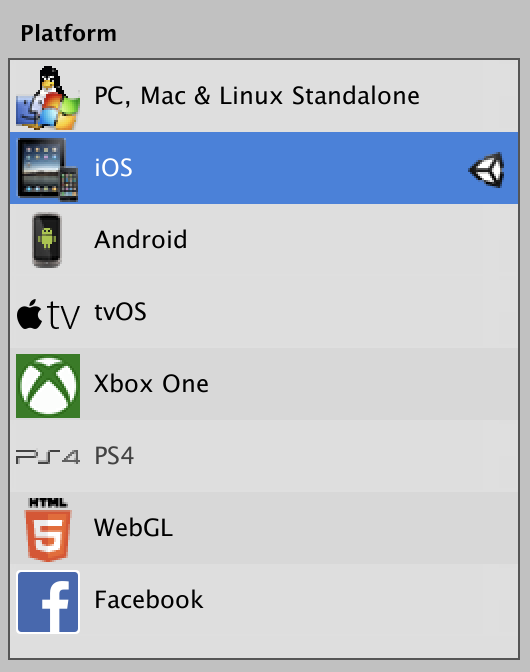 Unityで使えるプラットフォーム