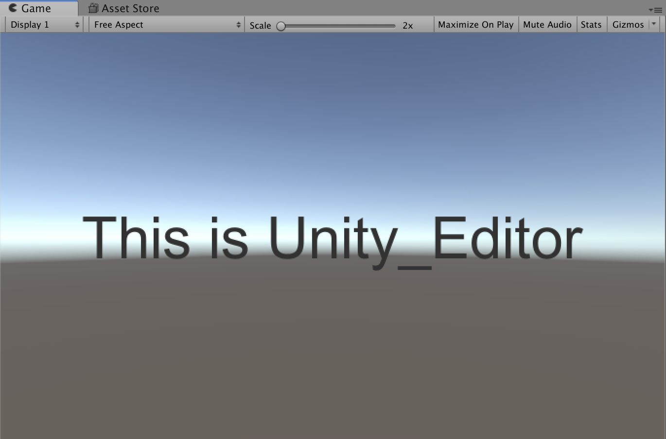 Unityエディタで実行した結果