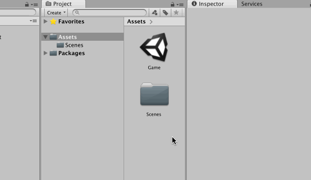 シーンをフォルダへ移動