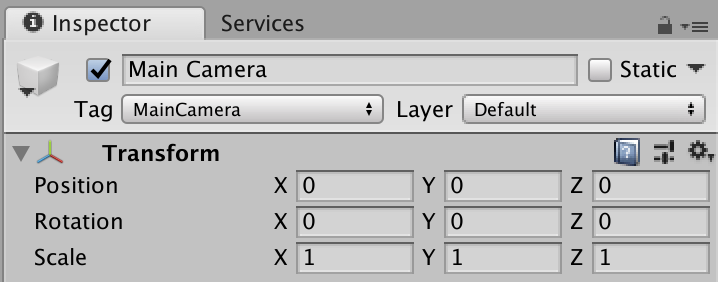 MainCameraポジション