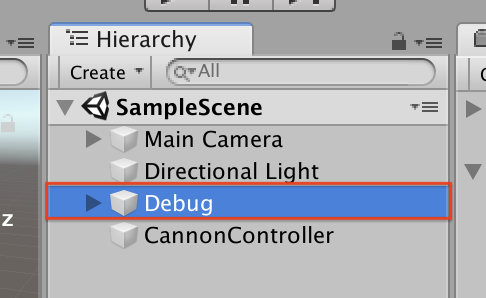 Debugオブジェクトを削除する