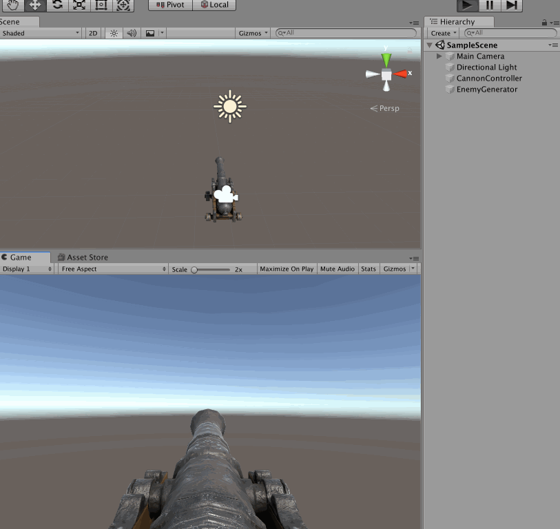 エフェクトが発生・削除されていることを確認
