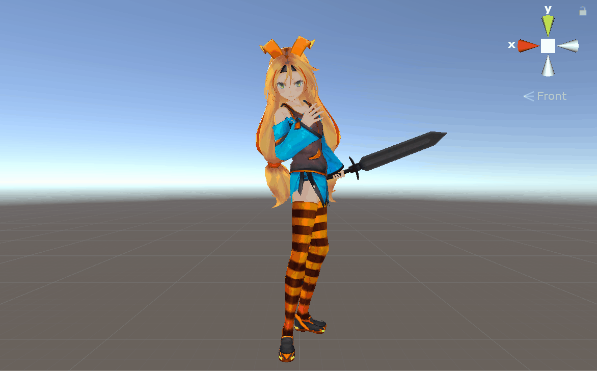 待機モーション_武器あり_正面